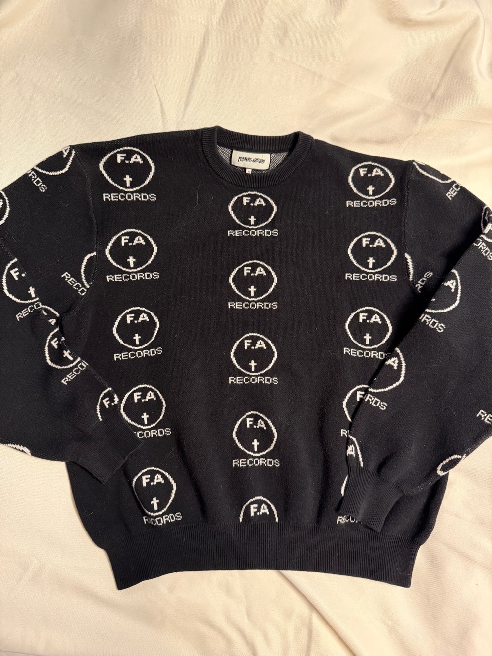 Fucking Awesome FA all over print black sweater XL